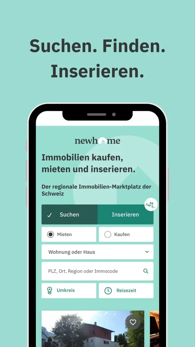 Screenshot newhome.ch