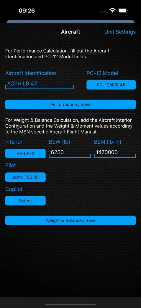 Pilatus PC-24 Technical Data Analyzer – Screenshot 1