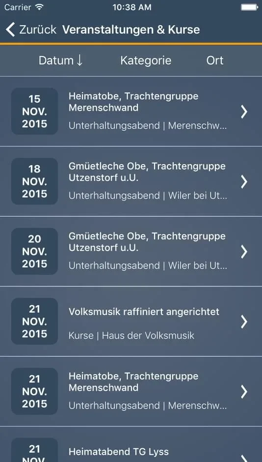 Screenshot Trachtenvereinigung