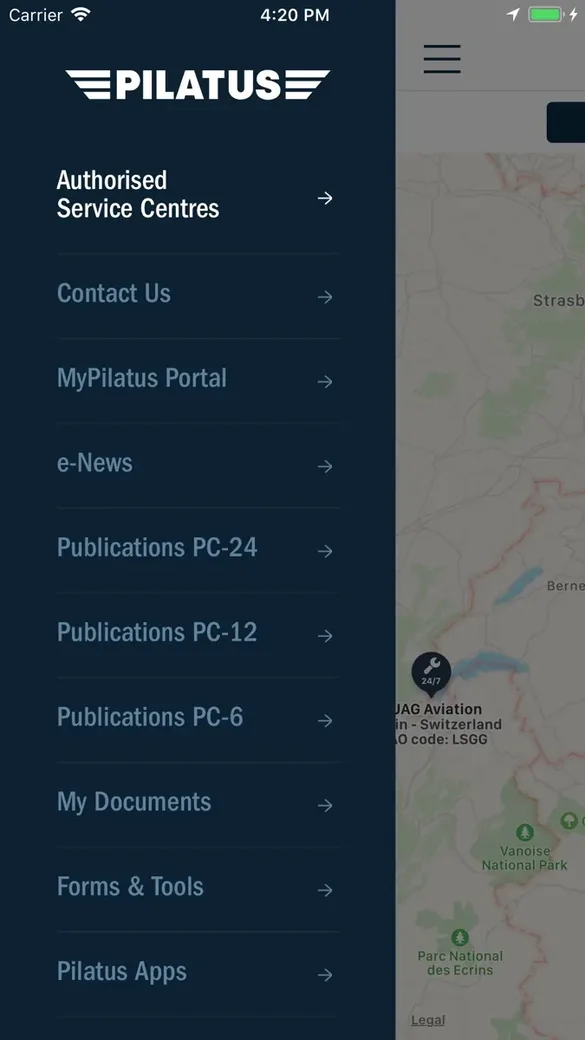 Pilatus Customer Service – Screenshot 1
