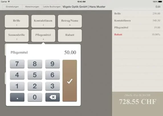 Screenshot Vögele POS